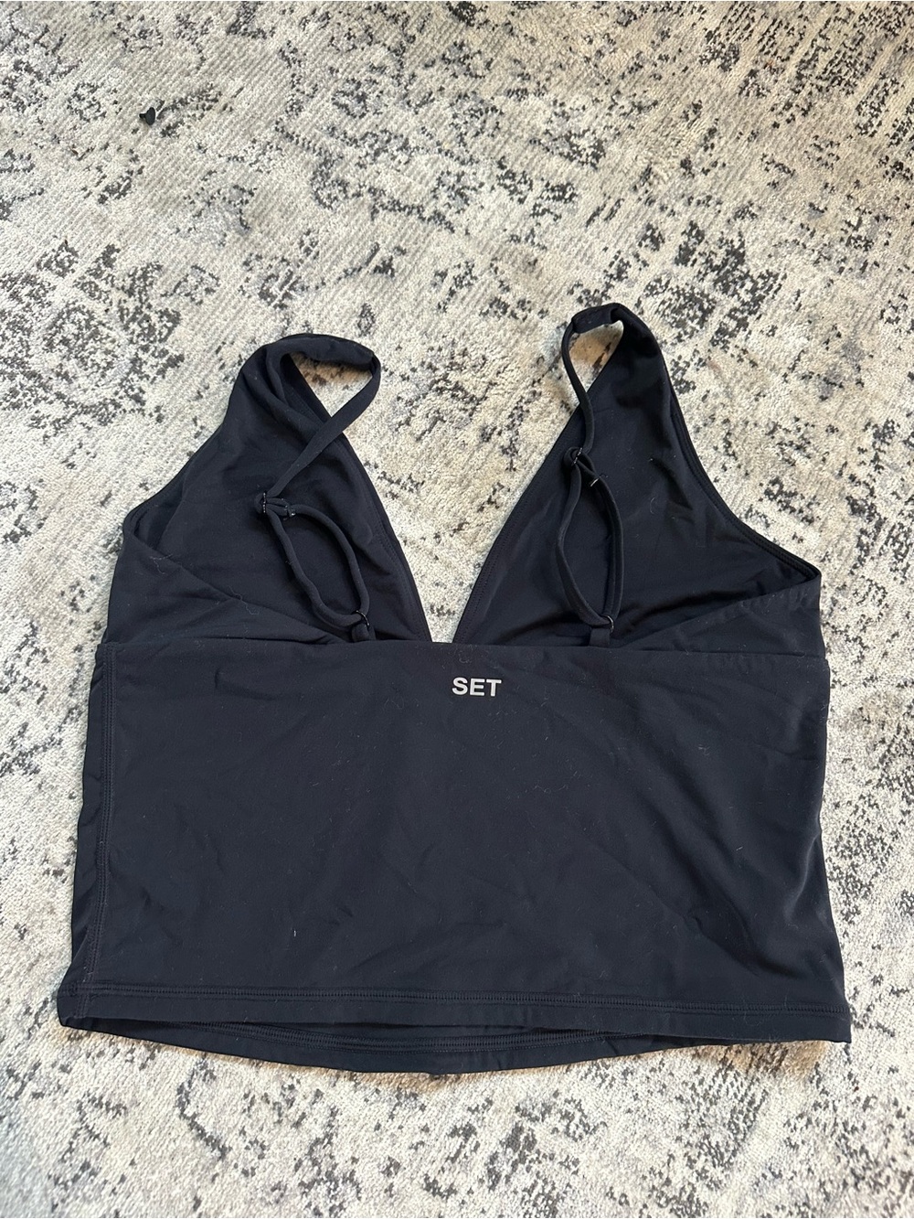 SET ACTIVE Air-luxe Breathe Bombshell Crop Top Large